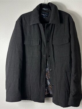 Paisley & Gray Slim Fit Charcoal Wool Blend Overshirt Jacket, Men’s XL